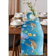 thumbnail image 4 of Boanket Sea Turtle Coastal Table Runner - 120 Inch Long, Kitchen Dining Table Runner Dresser Scarves, Cartoon Ocean Nautical Farmhouse Decor for Coffee Tables Wedding Party Banquet, 4 of 8
