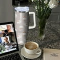 thumbnail image 4 of 40oz Cute Elephant Stainless Steel Tumbler with Handle and Straw, Insulated Cup Travel Coffee Mug Water Bottle with Lid and Straw, Animal Lovers Women Gifts, 4 of 5