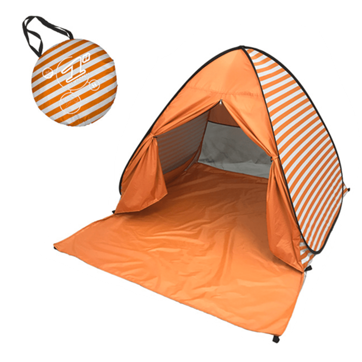 POHOVE Beach Tent Sun Shade Shelter Automatic Popup Beach Tent Windproof Beach Cabana with Ventilating Windows and Carrying Bag,Portable Sunshade Beach Umbrella for Camping Hiking Beach