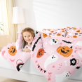 thumbnail image 4 of Manfei Teens Spooky Halloween Bedding Comforter Set,Pink Orange White Twin Comforter Sets,Kawaii Pumpkin Ghost Bedding Set For Boys Girls,Breathable Home Decor Reversible,2-Piece, 4 of 8