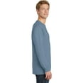 thumbnail image 3 of Port & Co Adult Male Men Plain Long Sleeves T-Shirt Denim Blue 3X-Large, 3 of 6