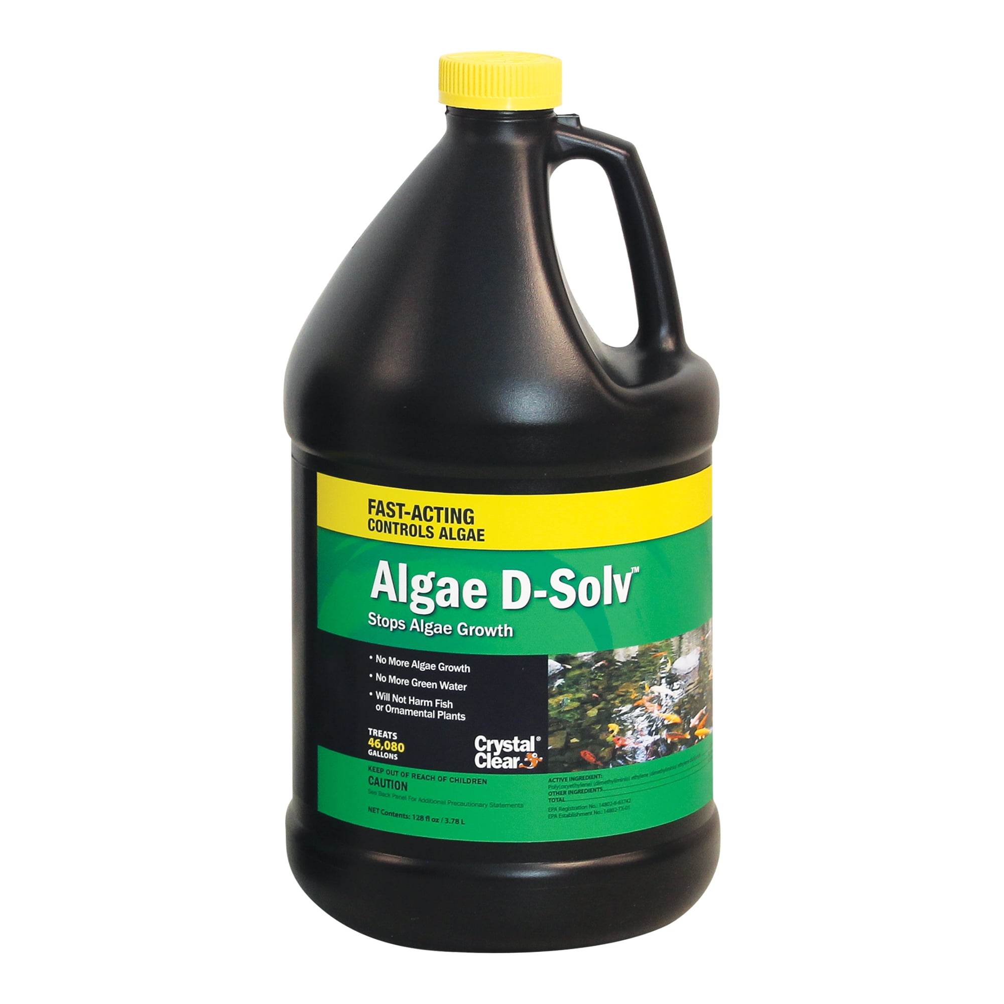 CrystalClear Algae DSolv Pond Algae Control Treatment, For Clearer Pond Water, EPA Registered