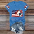 thumbnail image 4 of Womens 250th Anniversary Usa Shirt Patriotic V‑Neck 250 Anniversary USA Flag 250 Anniversary USA Flag Shirts 1776‑2026 Blue M, 4 of 8