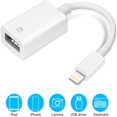 thumbnail image 1 of HLONK (2 Pack)  Lightning to USB Camera Adapter USB 3.0 OTG Cable Adapter MFi Certified Compatible with  USB Female Supports Connect Card Reader U Disk Keyboard Mouse USB Flash Drive - Pl, 1 of 7