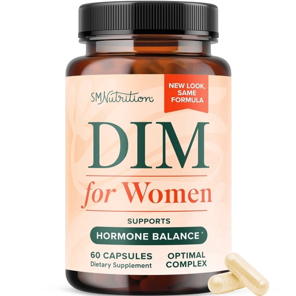 DIM Supplement for Women 250 mg | Estrogen Balance, Menopause, Hot Flashes & Night Sweats Support | 60 Ct