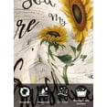 thumbnail image 7 of Sunflowers Cloth Napkins Set of 6 Reusable Dinner Napkins, Farmhouse Retro Botanical Floral Bee Love Heart Cocktail Napkin Washable Table Napkins for Wedding/Holiday Party/Baby Shower 20"x20", 7 of 7