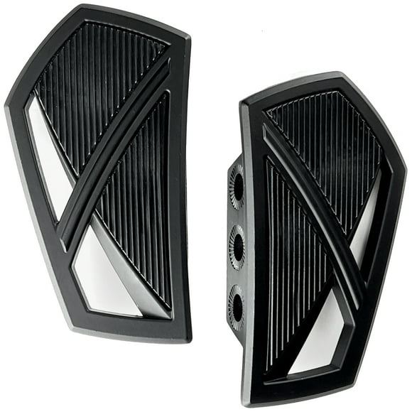Krator Motorcycle Mini Floorboards, Compatible With Harley Davidson Models, 360 Degree Adjustable, Black, Harley Foot Pegs, Front Rider Rear Passenger Footboards, Motorcycle Accessories