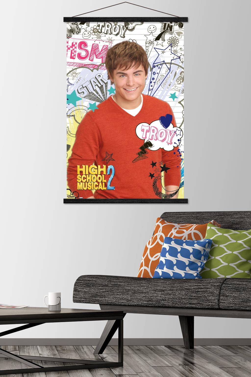 High School Musical 2 - Troy Wall Poster with Magnetic Frame, 22.375" x 34"