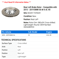 thumbnail image 2 of Rear Left Brake Rotor - Compatible with 2015 - 2019 BMW X6 M 4.4L V8 2016 2017 2018, 2 of 2