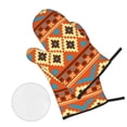 thumbnail image 2 of ZICANCN Oven Mitts and Pot Holders Sets, Retro Tribe Aztec Geometry Baking Sets Kitchen Heat Resistant 4 Pieces, 2 of 8