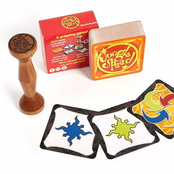 English and Spanish Board Game Jungle Speed Expansion Run Fast Pair Forest For Family Party Fun Kids Christmas Gifts Cards Light Grey