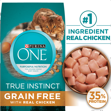 Purina ONE Natural Grain Free Dry Cat Food True Instinct Grain Free With Real Chicken 3.2 lb. Bag