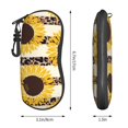 thumbnail image 4 of ZICANCN Sunglasses Soft Case, Yellow Sunflowers Leopard Print Neoprene Zipper Eyeglass Case for Men Women, 4 of 9
