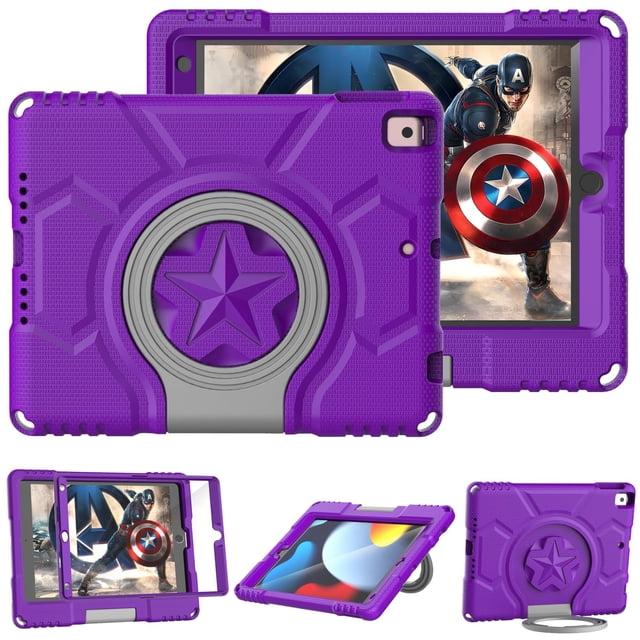 Funda para Niños DICEKOO para iPad 10.2" 7ª-9ª Generación Morada