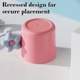 thumbnail image 4 of Vaso de cepillo de dientes de plástico con diseño colorido, vaso de lavado redondo de 13.2 cm para baño, contiene artículos de aseo, compacto y ligero., 4 of 6