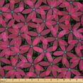 thumbnail image 2 of Ambesonne Abstract Fabric by the Yard Microfiber, Romantic Flowers in Bloom, 10 Yards, Charcoal Grey Hot Pink, 2 of 2