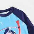 thumbnail image 6 of Gelikeya Kids' Swimwear Size 5-6 Swim Shirts Bathing Suit Short Sleeve Toddler Bathing Suit Boy (Toddlers, Blue, 5-6 Years), 6 of 7