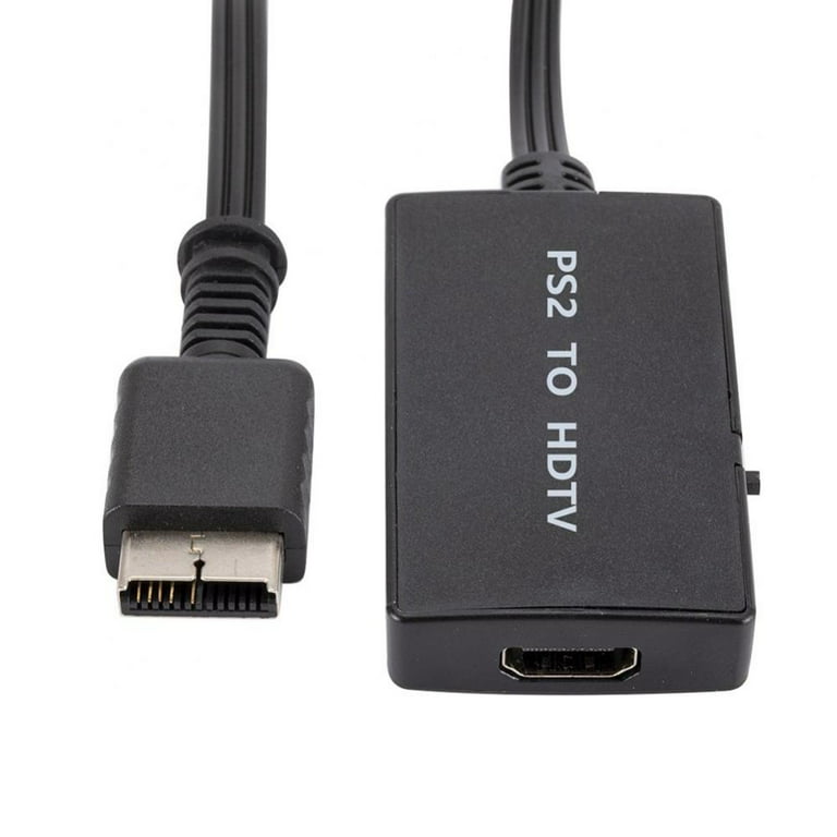 YDF PS2 to HDMI Adapter PS2 HDMI Cable PS2 to HDMI Converter Support  4:3/16:9 Screen Aspect Ratio Switch. Works for Playstation 1/ Playstation 2  HD