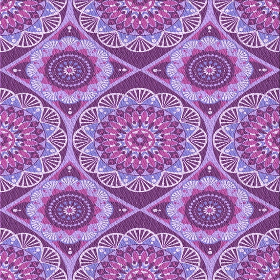 Ahgly Company Machine Washable Indoor Square Transitional Dark Orchid Purple Area Rugs, 6' Square