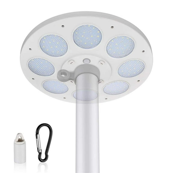 Afoxsos 680 Lumens 136 LED Super Bright Outdoor Automatic Lamp Solar Flag Pole Light Compatible with most 15 ft. to 30 ft. flag