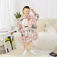 thumbnail image 6 of FORMRS Wearable Blanket Hoodie with Sleeves for Kids Cozy Flannel Sweatshirt, Christmas Snowman, 6 of 7
