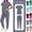 Green, variant on CHUMUD Scrubs Set for Women Nurse Uniform Jogger Suit Stretch Top & Pants with Multi Pockets Nursing Esthetician Workwear