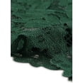 thumbnail image 5 of INSPIRE CHIC Lace Sheath Dress for Women's Boat Neck Bell Sleeve Vintage Cocktail Dress XS Dark Green, 5 of 6