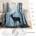 thumbnail image 5 of Forest Elk Blanket Soft Cozy Warm Throw Blanket for Couch, Plush Fuzzy Flannel Fleece Blankets for Sofa, Deer Birds Nature Tree Antlers Mountain Bed Blankets Lightweight Gifts for Women, 40"x50", 5 of 9