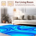 thumbnail image 2 of ODIKA 2'x3' Machine Washable Non-Slip Area Rug, Dreamscape with Fluid Marbled Veins and Misty Highlights High Traffic Rug, Blue, 374621, 2 of 7
