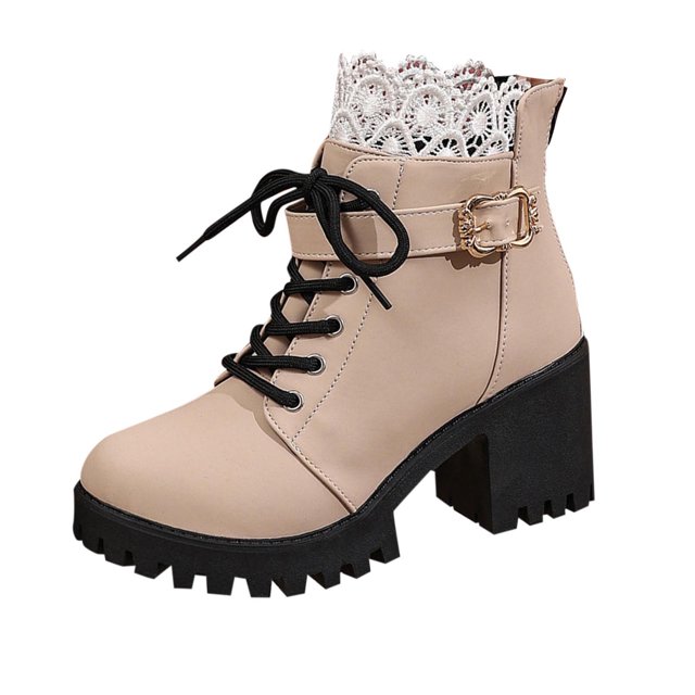 Sandales Blanches pour Femmes Mode Automne Bottes pour Loisirs et Usage Extérieur