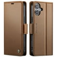 thumbnail image 2 of CaseMe Leather For iPhone 17 Wallet Case with RFID Blocking, For iPhone 17 Case Wallet for Women Men Card Holder Magnetic Clasp Kickstand Folio Case for iPhone 17,Brown,For iPhone 17, 2 of 10