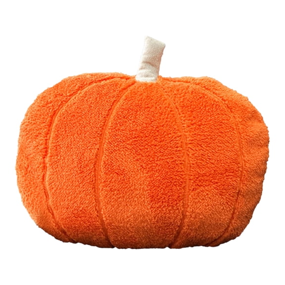 Halloween Flat Pumpkin Plush Pillow, 16x12 Inch Stuffed Pumpkin Cushion for Couch Sofa Bed, Orange Fall Decor Throw Pillow for Indoor Seating and Floor, Polyester Home Decoration