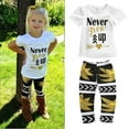 thumbnail image 4 of Toddler Kids Baby Girls Outfit Clothes T-shirt Tops+Long Pants Trousers 2PCS Set, 4 of 5