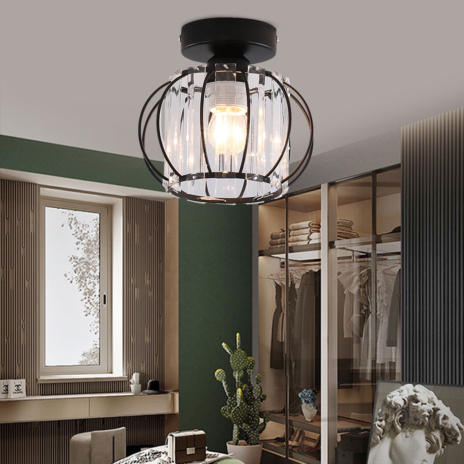 K9 Crystal Ceiling Light – Simple Circular Design for Elegant Home Lighting