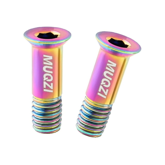 Colaxi 2Pcs Bike Rear Derailleur Screws Hardware Components Lightweight Men Women M5 Screws Screws for Outdoor Mountain Bike Colorful