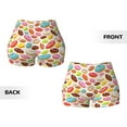 thumbnail image 6 of Yiaed Color Donut Print Women's Athletic Shorts Running Shorts Sporty Short High Waisted Elastic Workout Shorts for Yoga Gym Running & Sports -Large, 6 of 8