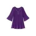 thumbnail image 3 of Woman Within Plus Size Embellished Pleated Blouse, 3 of 5