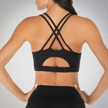 pstuiky Nursing Bras  Women s Fashion New Solid Color Back Beauty Sports Bra Thin Belt Shockproof Underwear Plus Size Bra Underwear Hot Prices