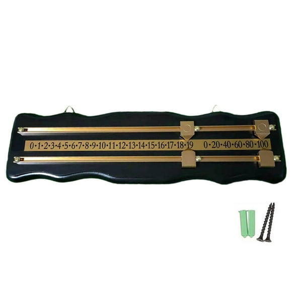 OUYAWEI Scoreboard International Stained Wood Score Board Wine Red Portable Scorer Billiard Accessories for Games, Competition,Black