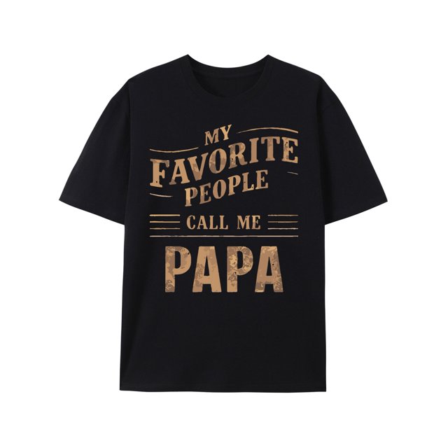 Men's Fitted Papa T-Shirt - Sweat-Wicking, Freedom of Movement, Comfortable, Breathable, Quick-Drying, Soft, Lightweight, Ideal for Casual Daily Wear, Outdoor Activities, and Sports
