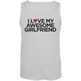 thumbnail image 1 of I Love My Awesome Girlfriend White Adult Tank Top, 1 of 1