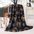 thumbnail image 2 of Colorful Headphones Games Black Pattern Blanket,Comfortable Soft Flannel Throw Blanket,All Season,Warm Lightweight Blankets for Sofa Bed Couch Living Room Chair,50"x60", 2 of 4