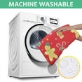 thumbnail image 6 of Red Christmas Gingerbread Man Pattern Square Tablecloth,Waterproof Square Table Cover,Wipeable Spillproof Washable Table Cover for Home Kitchen Party Decor 52"x52"(132x132cm), 6 of 6