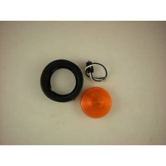 Amber Incandescent 2.5" Round Truck Trailer Side Marker Clearance Light Kit