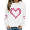 thumbnail image 4 of hotojiny Valentines Day Sweatshirt for Women Plus Size Crew Neck Cute Heart Graphic Shirts Casual Valentine Pullover Long Sleeve Tops, 4 of 5