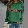 thumbnail image 2 of Ichuanyi Womens Fall Tops, Women's Casual Valentine's Day Heart Print Round Neck Casual Sweatshirt Top, 2 of 3