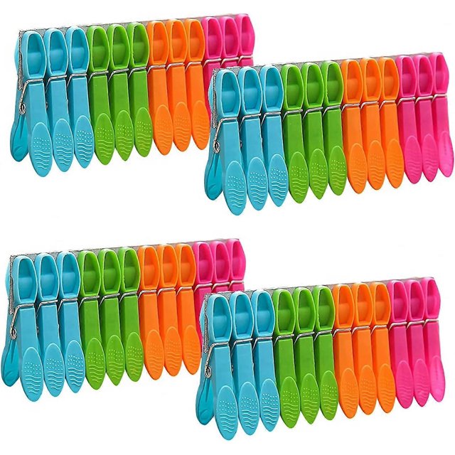 KAIYANG 48 pinzas de plástico para ropa, pinzas para ropa antideslizantes, resistentes al viento y duraderas