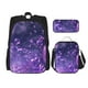 thumbnail image 1 of Disketp Purple Bubble Abstract Art Mochila Estampada de Gran Capacidad con Lonchera y Estuche, Set de 3 Piezas para Estudiantes, 1 of 7