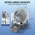 thumbnail image 2 of Large Capacity Automatic Self-Cleaning Cat Litter Box with Two Rolls of Garbage Bags, White and Grey, 2 of 9