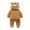 Brown, variant on Zwiiyzr 2024 Baby Infant Long Sleeve Onesie Boy Girl Fluffy Jumpsuit Hooded Fleece Rompers Solid Color Cute Plush Thick Keep Warm Bear Ear Outfits Holiday Birthday Gift Claret